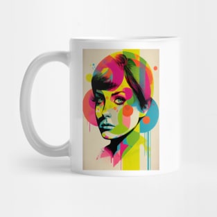 Modern woman in pop-art style portait Mug